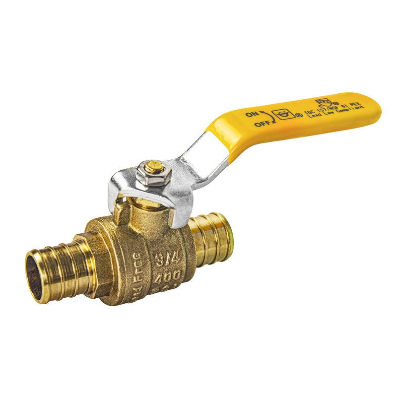 AB (10 Pack) 3/4 Inch X 3/4 Inch Full Port PEX Ball Valve, Water Shut Off Valve with 20 Pcs Stainless Steel Cinch Crimp Rings, UPC Certified - Image 5